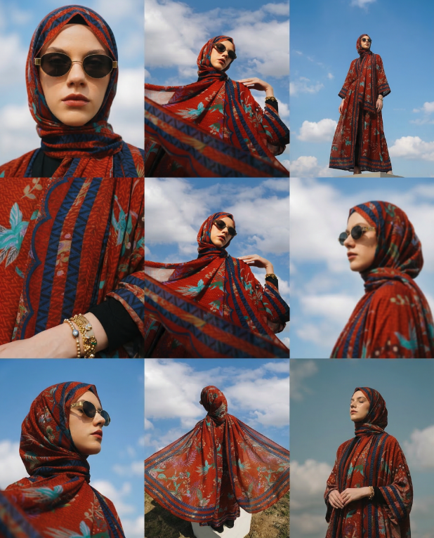 انشئ ستوري بورد ٩ صور نفس المكان بغير زواية مع نفس الشخصيات